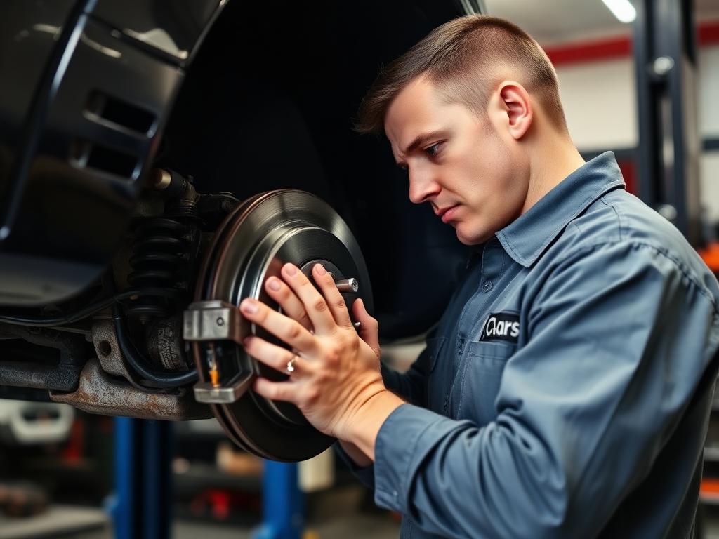 Professional brake repair and service - Expert technicians inspecting and replacing brake pads, rotors and calipers at Alex Auto Repair in Morristown, NJ